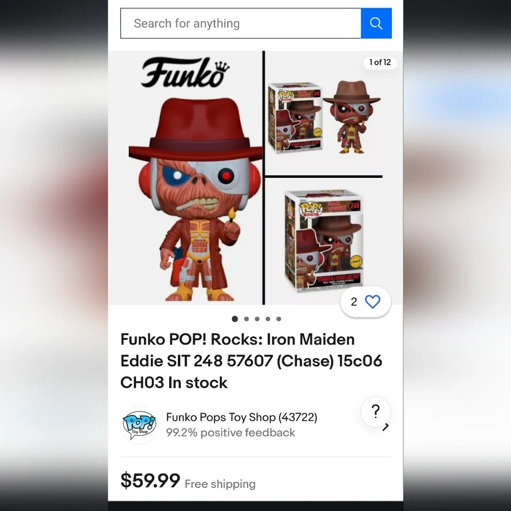 Funko Pop!  5pc Iron Maiden's Eddie Collectible Bundle Set NWOT UNOPENED - Picture 2 of 16